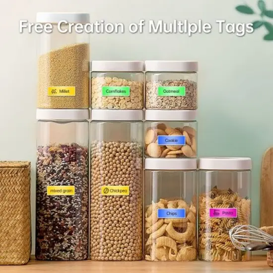 POLONO P31S Label Maker Machine with Tape, Portable Bluetooth Label Printer for Organizing Storage Office Home, with Multiple Templates image {4}