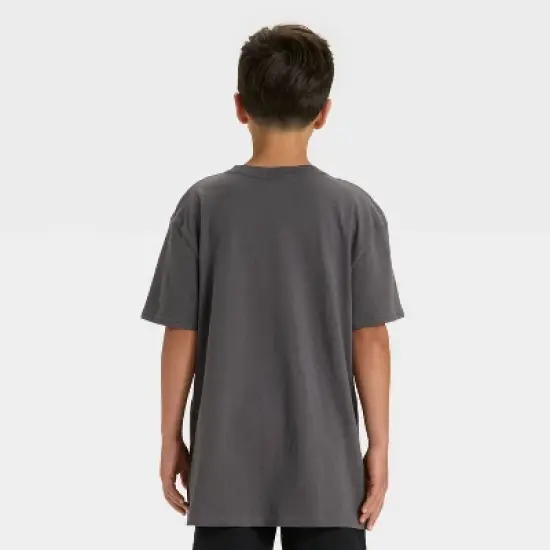 Boys' Godzilla Oversized Short Sleeve Graphic T-Shirt - Black Wash image {2}