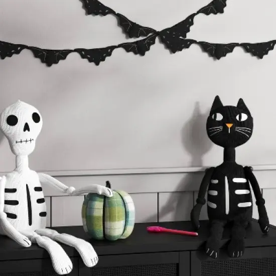 36" Knit Skeleton Halloween Decorative Sculptures - Hyde and EEK! Boutique&trade;: Indoor Decor image {1}