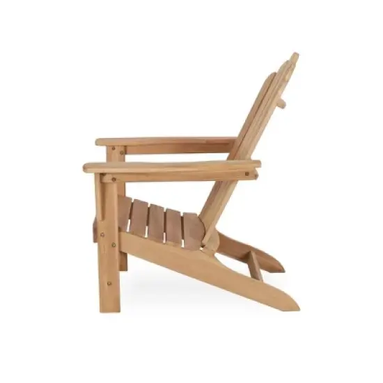 Decksplore Teak Adirondack Chair Set with Table 5PCS image {9}