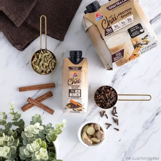 Atkins Chai Tea Latte Protein Shake - 4ct/44 fl oz image {2}