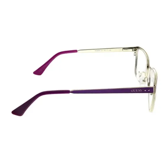 Guess GU 2550 076 Unisex Rectangle Eyeglasses Purple 52mm image {2}