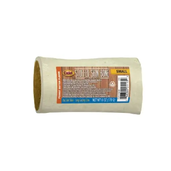 Cadet Stuffed Shin Bone Peanut Butter Dog Treat - 3-4" - 6oz image {4}
