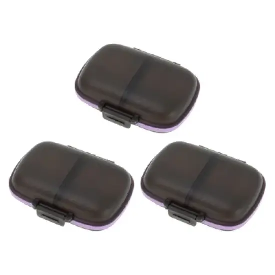 Unique Bargains 8 Grids Double Layer Pill Boxes 3 Pcs image {7}