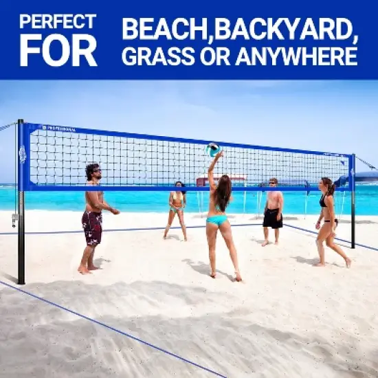 PLAYAPUT Professional Volleyball Net , Blue image {2}