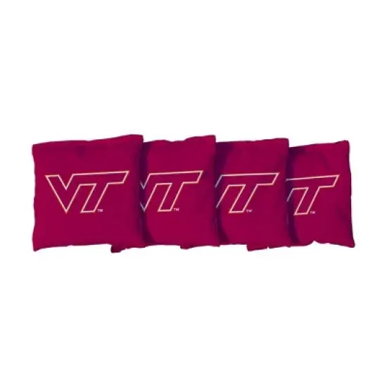 NCAA Virginia Tech Hokies Corn-Filled Cornhole Bags Maroon - 4pk image {1}