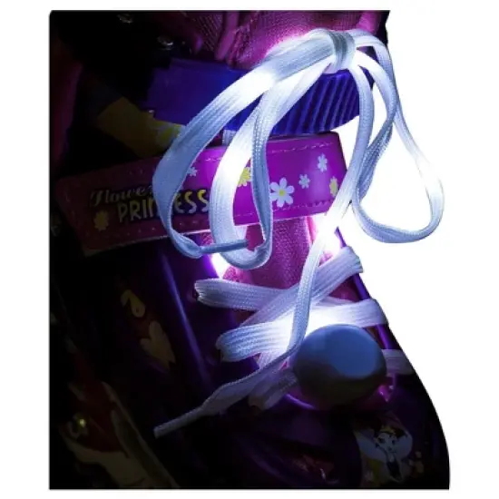 TITAN Flower Princess Girls Inline Skates with LED Light-up Front Wheel and LED Laces, Multi-Color, Kid Size Small (Flower Princess Large Skates) image {2}