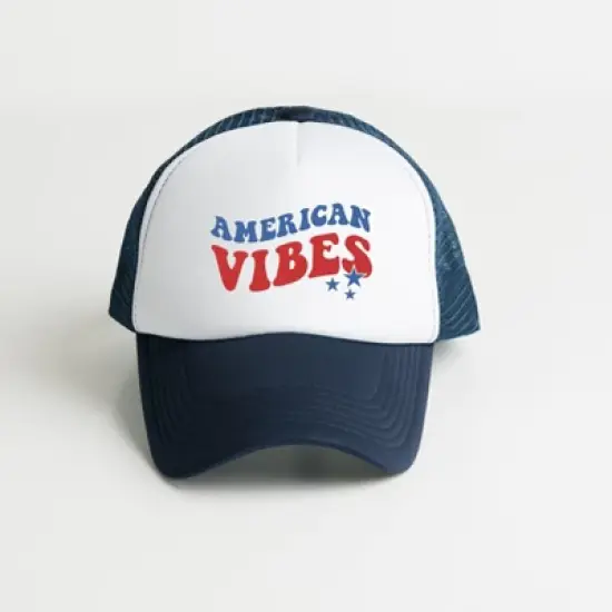 Simply Sage Market American Vibes Wavy Stars Foam Trucker Hat image {4}
