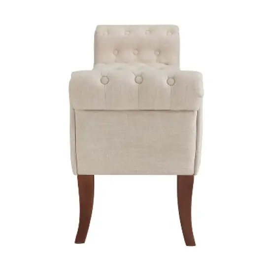 Madison Roll Arm Bench - Linon image {3}