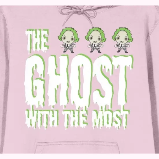 Beetlejuice "The Ghost With the Most" Men's Cradle Pink Graphic Hoodie image {1}