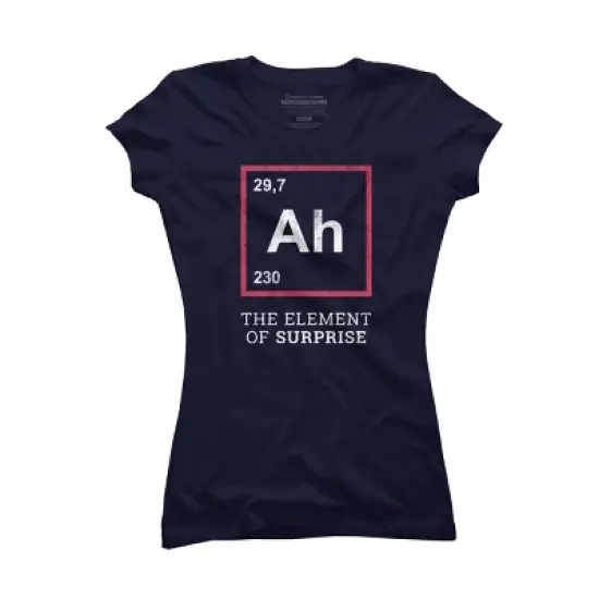 Junior's Design By Humans Ah the element of surprise - funny gift idea By villainspirit T-Shirt image {3}