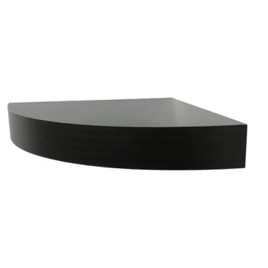 11.8" Floating Corner Shelf Wall Mounted Espresso - Inplace image {2}