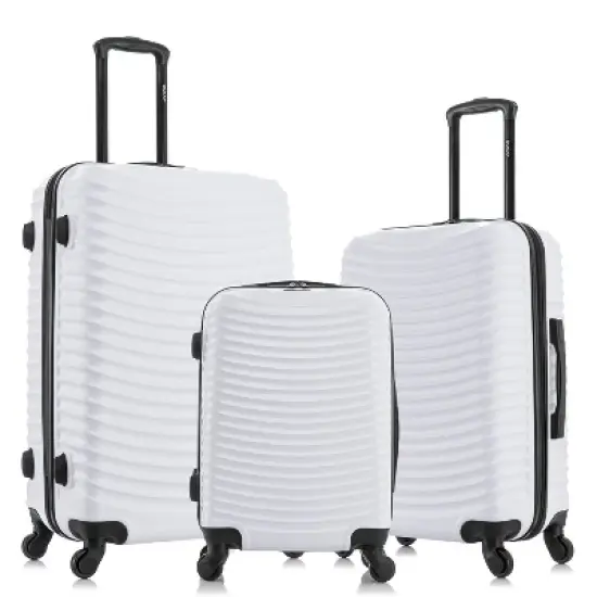 DUKAP Adly Lightweight Hardside Checked Spinner Luggage Set 3pc image {9}