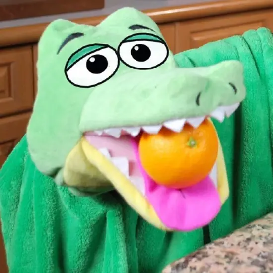 Happy Nappers Cuddleuppets: Gator - Green, 2-In-1: Plush Puppet & Blanket image {4}