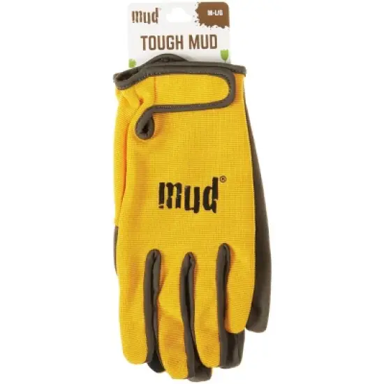 Mud Gloves  Women's Medium/Large Synthetic Leather Saffron Garden Glove MD51001S-WML image {1}