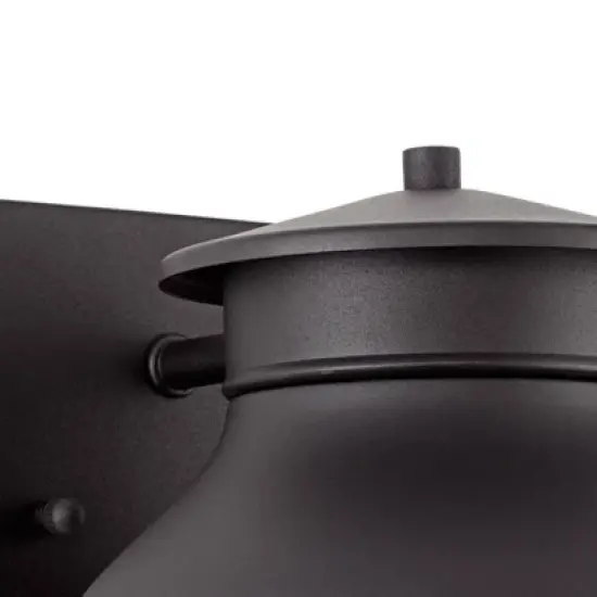 John Timberland Farmhouse Industrial Rustic Outdoor Barn Light Fixtures Set of 2 Black LED Dark Sky 5" for Exterior Deck House Porch Yard Patio Garage image {2}