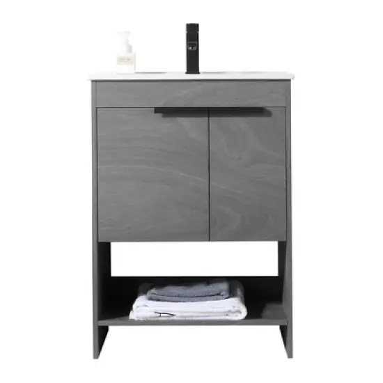 Fine Fixtures Phoenix Bathroom Vanity with White Ceramic Sink - Full Assembly Required image {1}