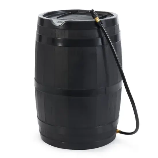 FCMP Outdoor RC45 45 Gallon Outdoor Rain Water Catcher Barrel Container image {5}