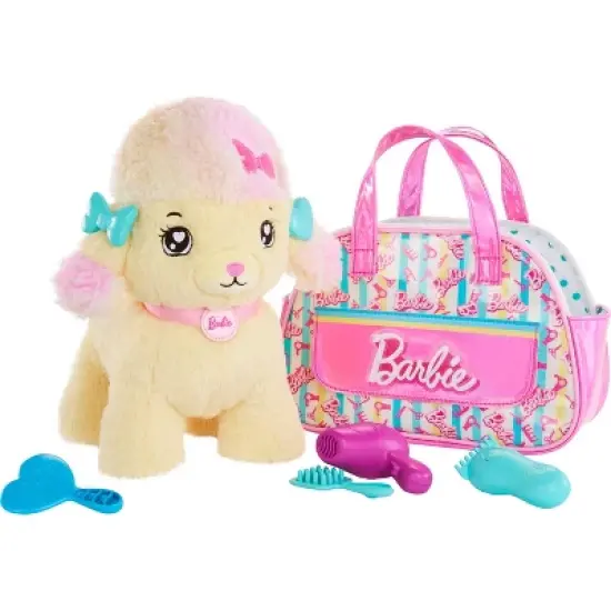 Barbie Salon Pet Adventure Stuffed Animal, Poodle with Themed Purse and 6 Accessories image {3}