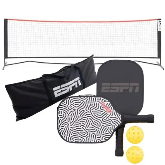 ESPN Pickleball Net Set (2 paddles, 2 balls, 1 portable net and carry bag image {4}