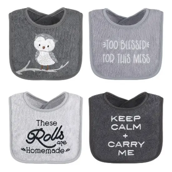 The Peanutshell Unisex Terry Bibs, 18 Pack for Feeding, Teething, or Drooling|Neutrals/Holiday image {2}