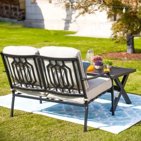 2pc Loveseat & Coffee Table Patio Set - Patio Festival
 image {3}