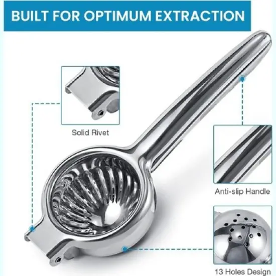 MOVSSOU Lemon Squeezer Manual Citrus Juicer Hand Press Juicer Handheld Lemon Juicer Squeezer Manual Black image {4}