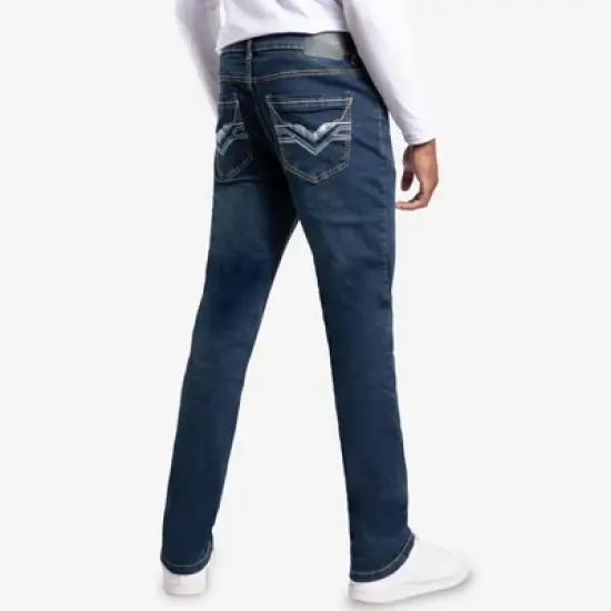CULTURA Men's Saddle Stitch Slim Denim Jeans image {1}