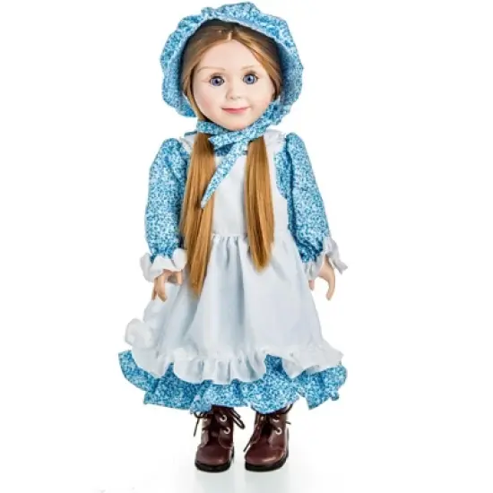 The Queen's Treasures 18 Inch Doll Clothes 4 Piece Blue Calico Dress image {3}