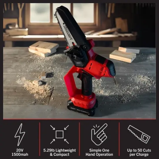 Stalwart Mini Chainsaw with Rechargeable Battery image {2}