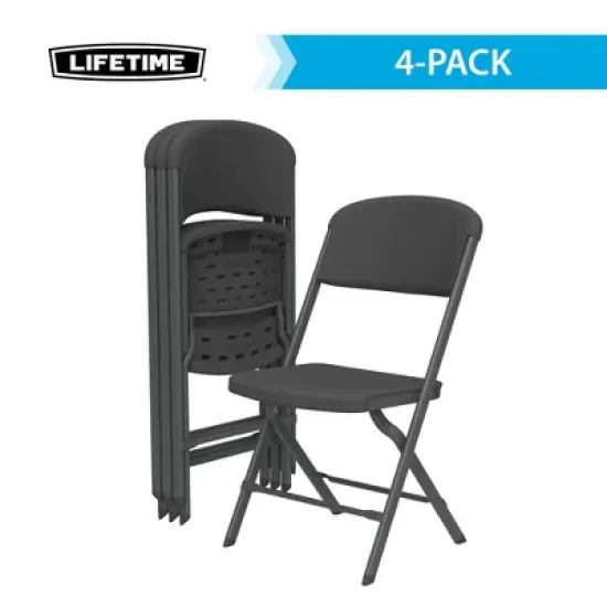 Lifetime Commercial Grade Folding Chair with Bypass Frame, 4-Pack, Assorted Colors image {2}
