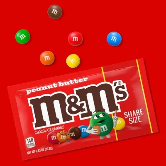 M&M's Peanut Butter Share Size Chocolate Candy - 2.83oz image {6}