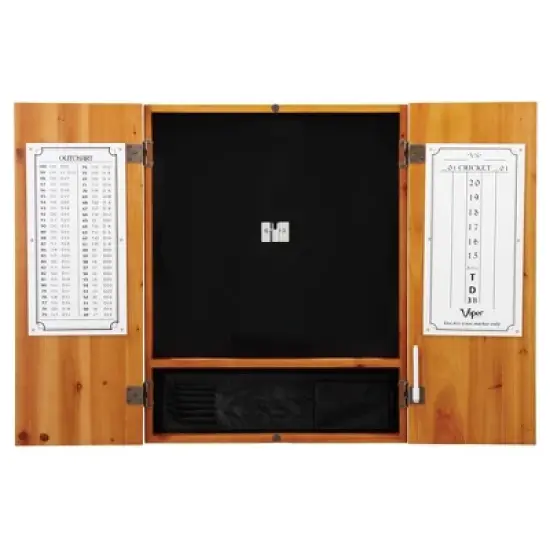 Viper Metropolitan Oak Steel Tip Dartboard Cabinet image {2}