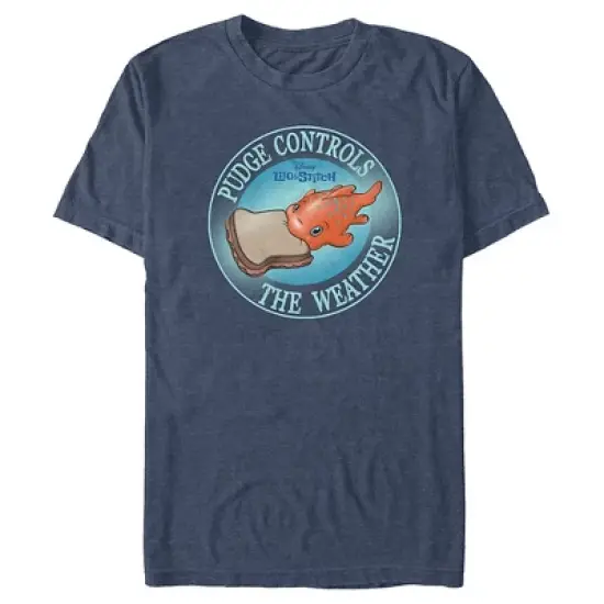 Men's Lilo & Stitch Pudge Controls the Weather T-Shirt image {5}