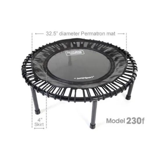 JumpSport 230F Folding Indoor Home Cardio Fitness Rebounder Durable Exercise Mini Trampoline with Premium Bungees, Workout DVD, and is Safe and Sturdy image {2}