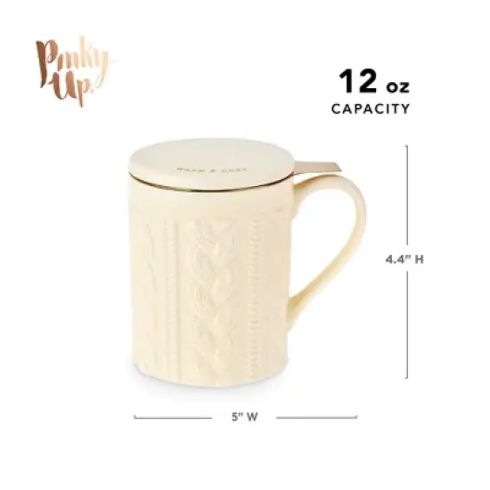 Pinky Up Annette Ceramic Tea Mug, 12 oz image {3}