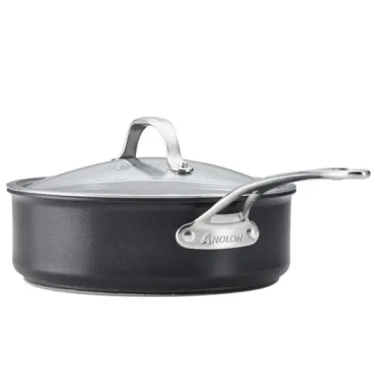 Anolon X Hybrid 3.5qt Nonstick Induction Saute Pan with Lid Super Dark Gray image {2}