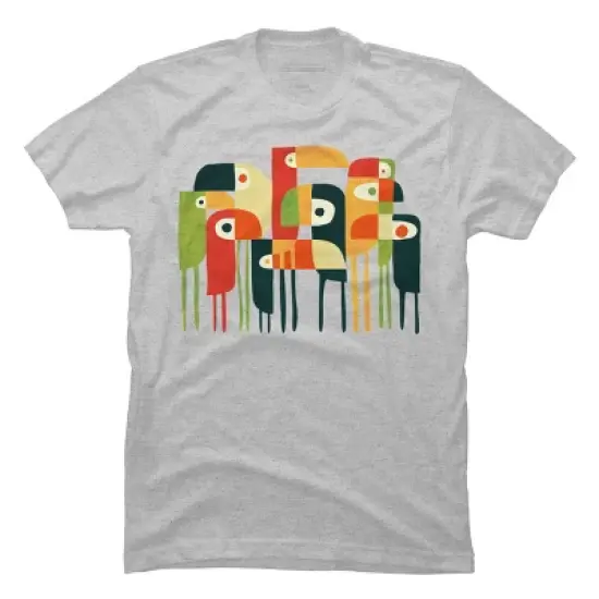 Men's Design By Humans Bird Family By radiomode T-Shirt image {5}