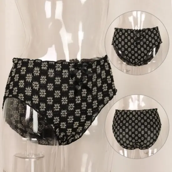 Agnes Orinda Women's Cute Floral Lace Brief Stretchy Cheeky Underwear image {1}