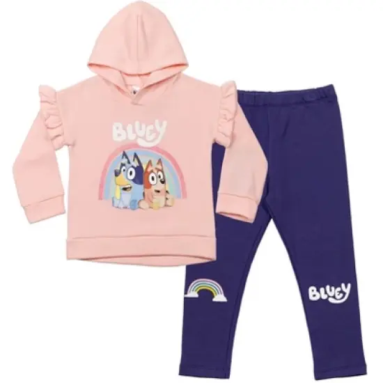 Bluey Bingo Bluey Girls Fleece Hoodie and Leggings Outfit Set Toddler image {9}