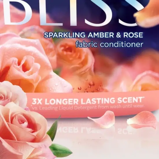 Downy Infusions Bliss Sparkling Amber & Rose Scent Liquid Fabric Softener image {9}
