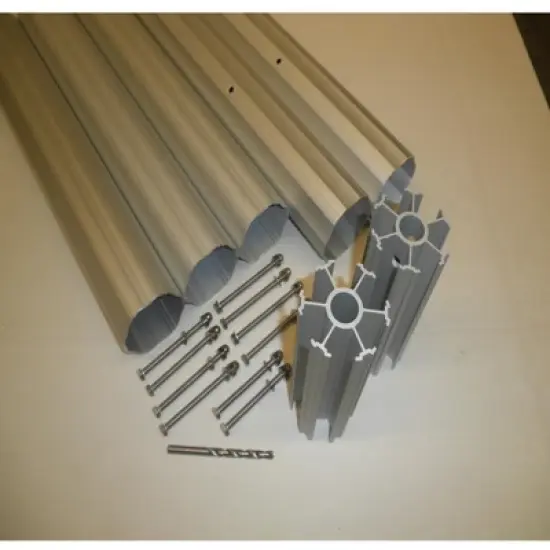 Swim Central HydroTools Hexagonal Aluminum Solar Cover Reel Tube Kit - 5" x 20' image {3}