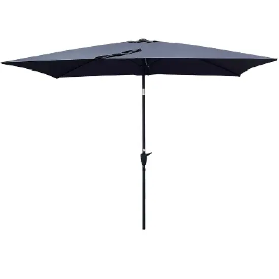 CAVINAS 6x9 FT Cantilever Patio Umbrella, Waterproof and Windproof Design with Crank, Beach Umbrella, without Base image {6}