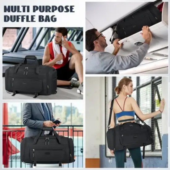 Gym Bag for Men 40L Sports Duffel Bags Gym Duffle Bag Women with Shoe Compartment image {1}