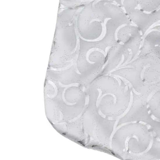 Northlight 19&rdquo; White and Silver Filigree Christmas Stocking with Bows image {5}
