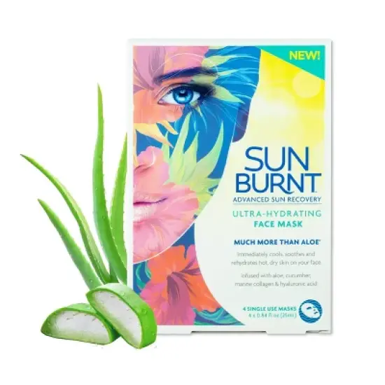 SunBurnt Ultra-Hydrating Face Mask - 4ct/0.84 fl oz image {2}