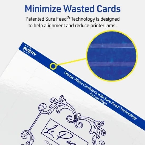 Avery Arched Rectangle Flat Cards, 5" x 7", Glossy White, 100 Total image {6}