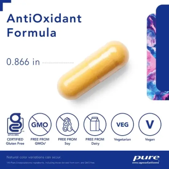 Pure Encapsulations AntiOxidant Formula - Broad Spectrum Antioxidant Support - 120 Capsules image {2}