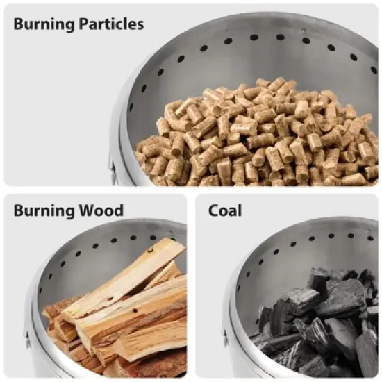 Stove Bonfire with Stand, 27 Inch Smokeless Firepit, 360&deg; Airflow & Removable Ash Pan, Stainless Steel Wood Burning Fireplace image {2}