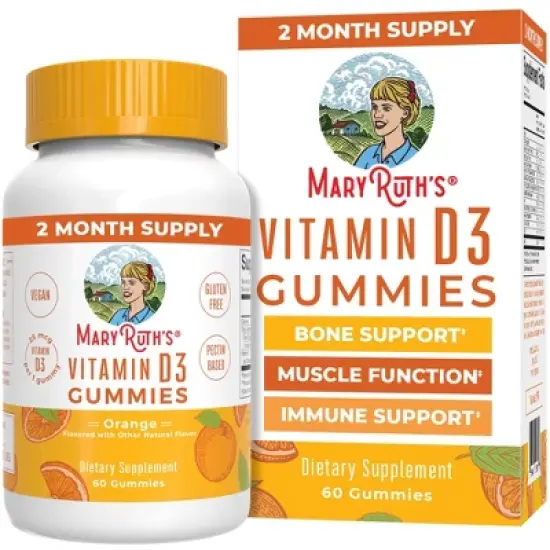 MaryRuth's Vitamin D3 Gummies, Orange, 60 ct image {11}